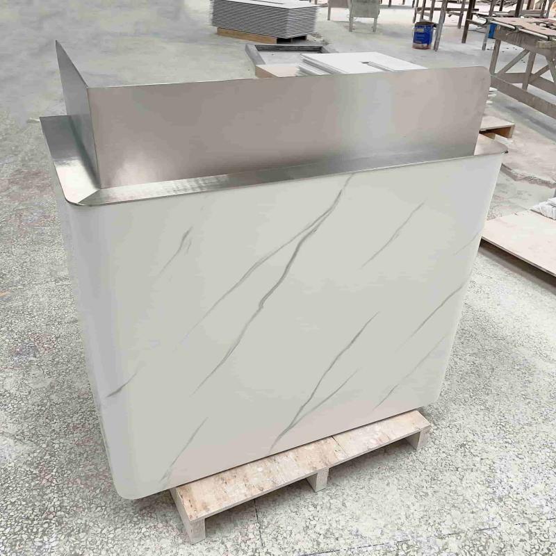 Artificial Stone Rectangular Reception Desk