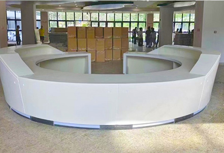 clinic medical artificial stone reception desk3