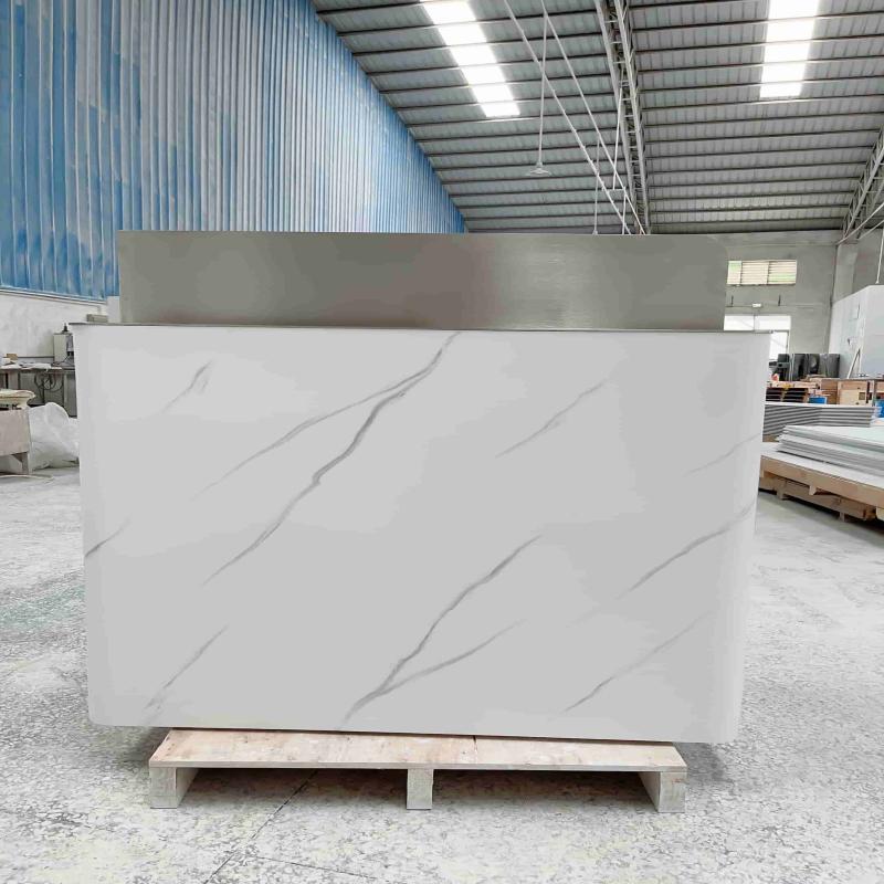 Artificial Stone Rectangular Reception Desk